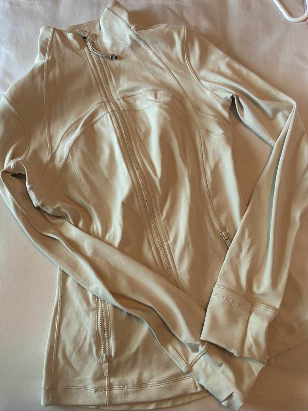 lululemon athletica Men's Light Cream Full-Zip Sweater Jacket